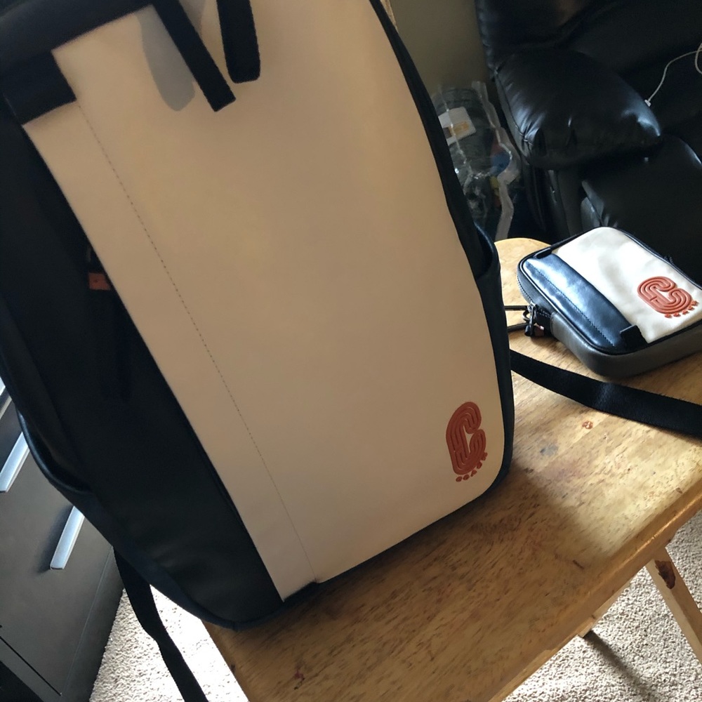 Coach leather men backpack